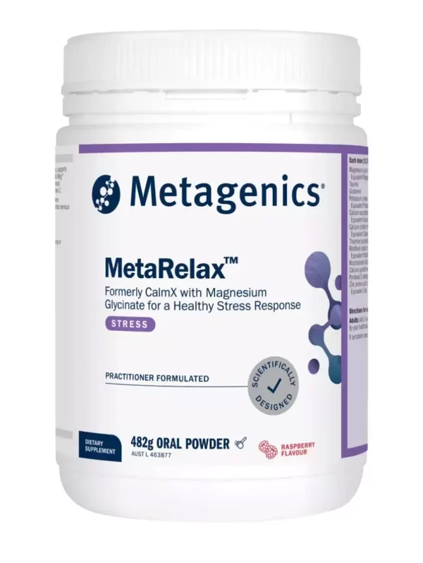 Metagenics - MetaRelax formerly Calm X Magnesium 482g Raspberry Flavour